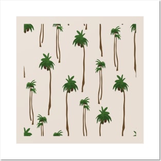 Abstract palm tree pattern Posters and Art